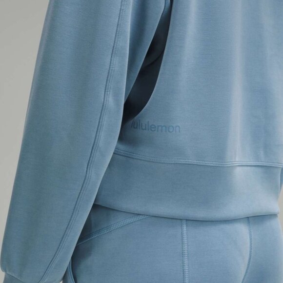 Lululemon Softstreme Perfectly Oversized Cropped Crew Utility Blue - Picture 5 of 9